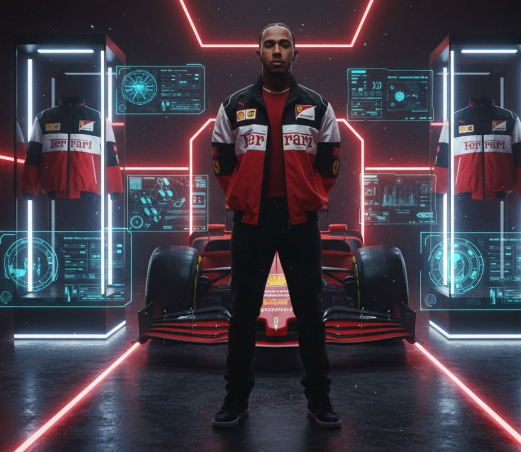 ferrari red white black jacket